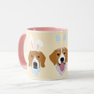 Taza Felices Perros Beagle de Pascua