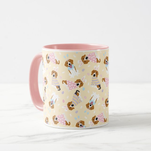 Taza Felices Perros Beagle de Pascua (Anverso izquierdo)