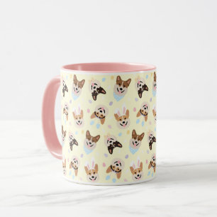 Taza Felices perros Corgi galeses de Pascua