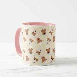 Taza Felices Perros del Terrier Gales de Pascua