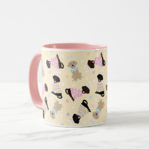 Taza Felices perros recuperadores de Labrador de Pascua