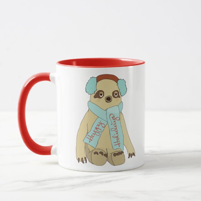 Taza Felices vacaciones Navidades de Cute eslogan café  (Izquierda)