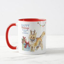 Taza Felices vacaciones Navidades de papá, padre de mam
