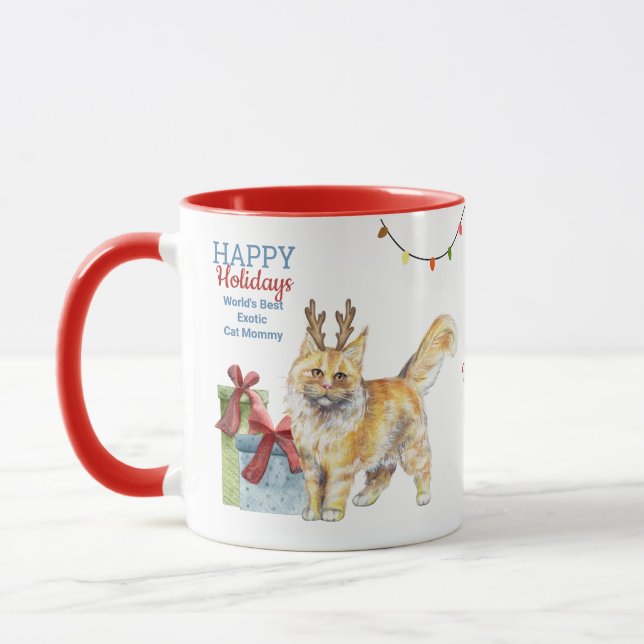 Taza Felices vacaciones Navidades de papá, padre de mam (Izquierda)