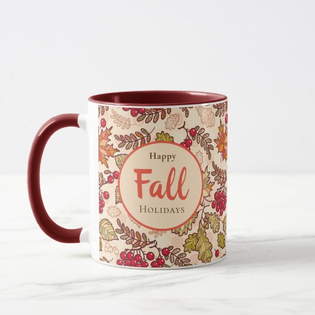 Taza Felices vacaciones otoñales El otoño deja las Berr (Izquierda)