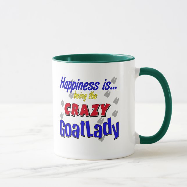 Taza Felicidad Crazy Goatlady Mugs (Derecha)