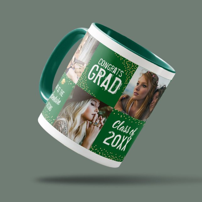 Taza Felicitaciones 2025 Graduate Photo Gift Green (Subido por el creador)