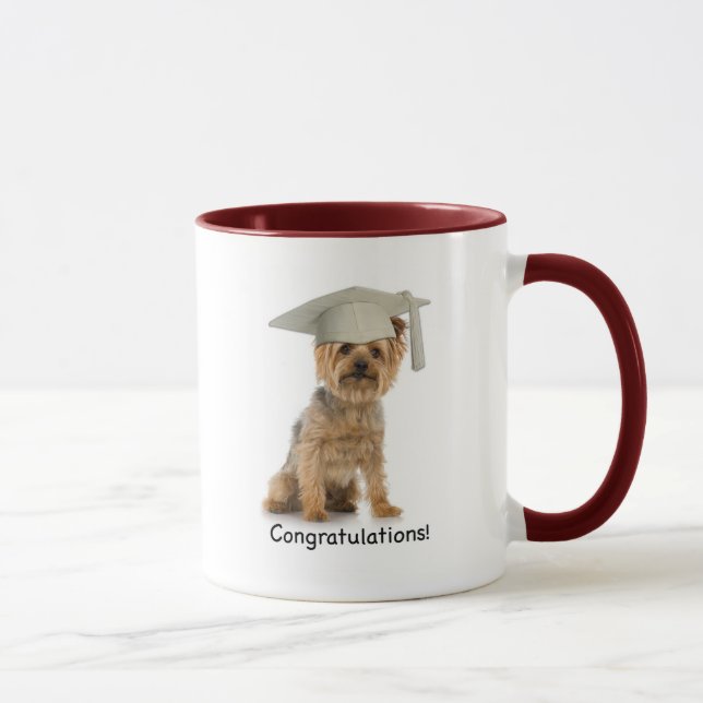 Taza Felicitaciones a Yorkie de Graduación (Derecha)