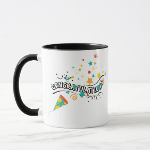 Taza Felicitaciones con Confetti