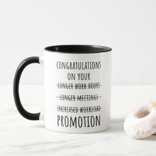 Taza Felicitaciones Promoción Laboral Divertido Compañe
