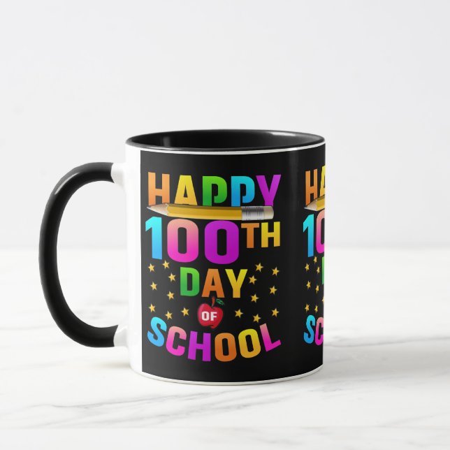 Taza Feliz 100° Día de la Escuela para profesores y est (Izquierda)