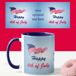 Taza Feliz 4 de julio con promoción de la bandera estad