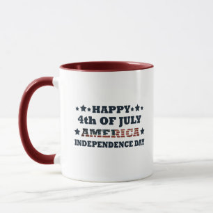Taza Feliz 4 de julio, Día de la Independencia de Estad