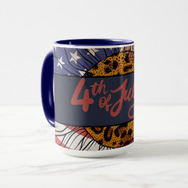 Taza Feliz 4 de julio girasol