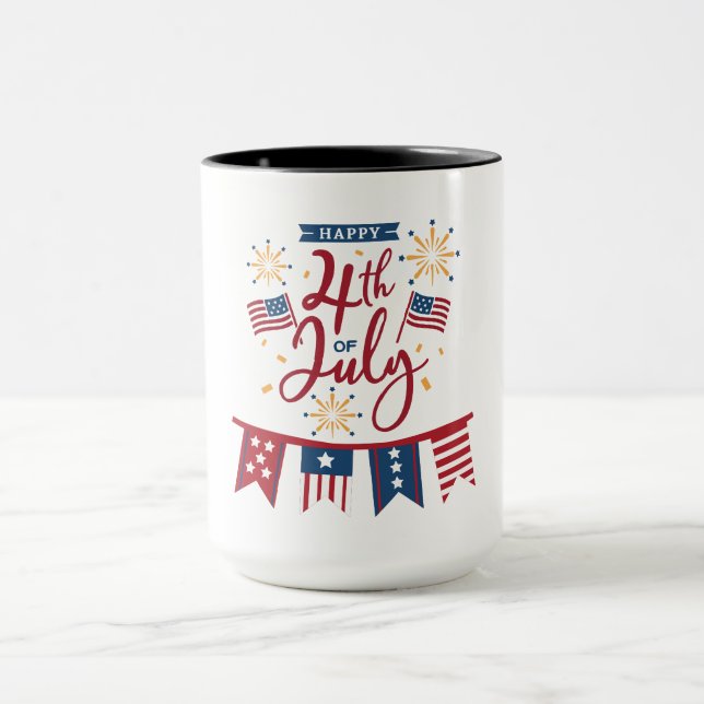 Taza Feliz 4 de julio Mug (Centro)