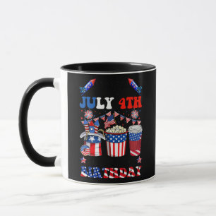 Taza Feliz 4 de julio y sí es mi cumpleaños