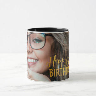 Taza Feliz 60 aniversario Script de foto personalizada