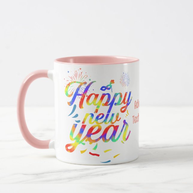 Taza Feliz Año Nuevo 2024 Fiesta de tinte 2024 (Izquierda)