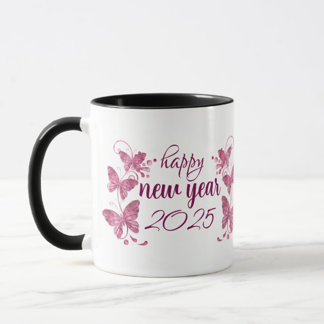 Taza feliz año nuevo 2025 (Izquierda)