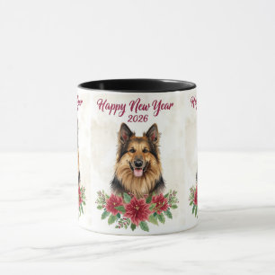 Taza Feliz Año Nuevo 2026 Amante de Perros