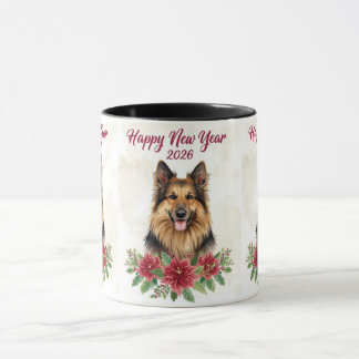 Taza Feliz Año Nuevo 2026 Amante de Perros
