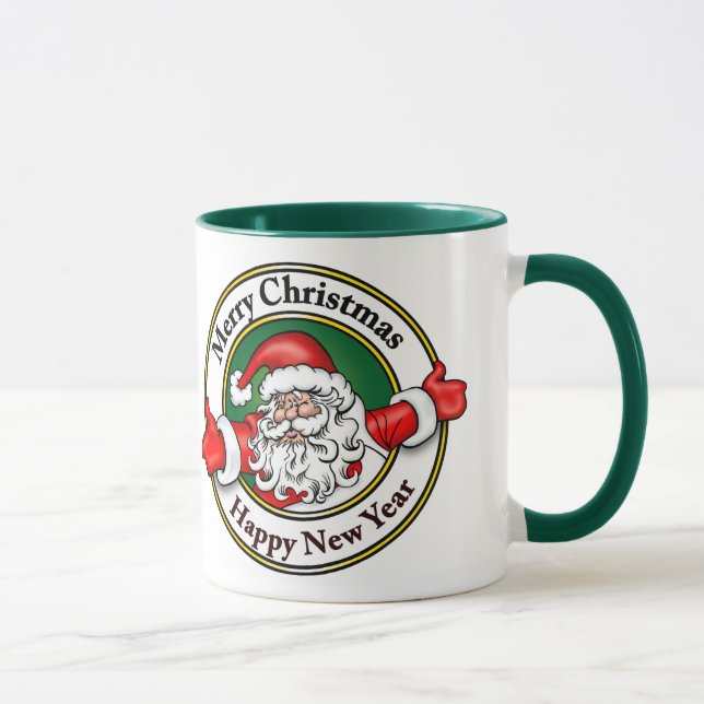 Taza Feliz Año Nuevo de las Felices Navidad de Papá (Derecha)