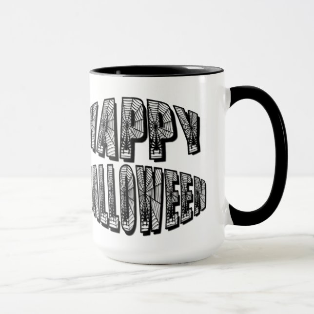 Taza Feliz Arañas de Halloween y Araña Web Mug (Derecha)