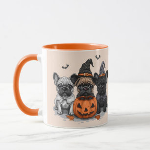 Taza Feliz Bulldog francés de Halloween