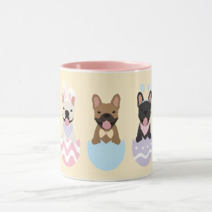 Taza Feliz Bulldog francés de Pascua