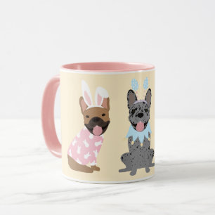 Taza Feliz Bulldog francés de Pascua