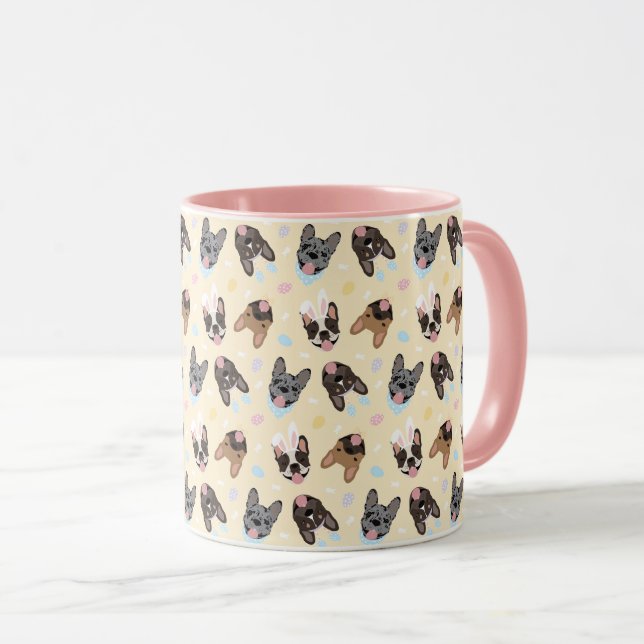 Taza Feliz Bulldog francés de Pascua (Anverso derecho)