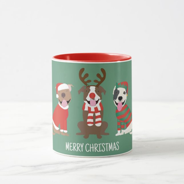 Taza Feliz Bulldog navideño (Centro)