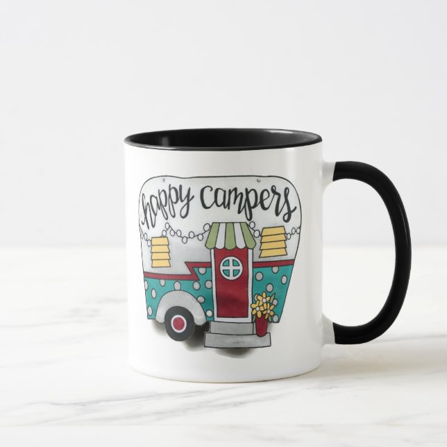 Taza feliz caravana remolque Mug (Derecha)