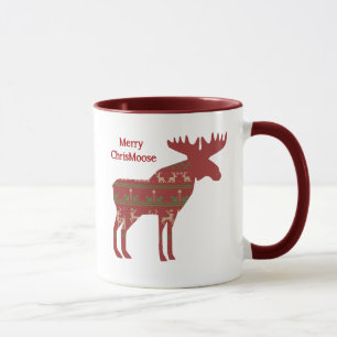 Taza Feliz Chris Moose Navidades divertidos Moose Anima
