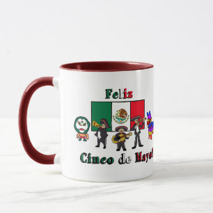 Taza ¡Feliz Cinco de Mayo! Ilustracion Personalizado de