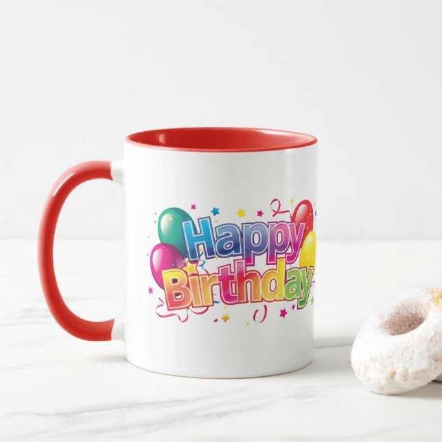 Taza Feliz cumpleaños (Con donut)