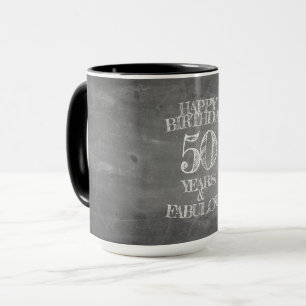 Taza Feliz cumpleaños - 50 años y fabuloso