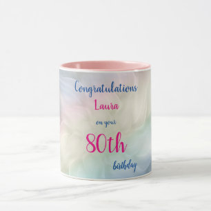 Taza Feliz cumpleaños 80