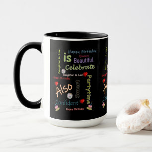 Taza Feliz cumpleaños a la hija de Mug en la ley