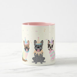 Taza Feliz cumpleaños a los Bulldoges franceses
