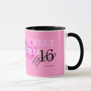 Taza Feliz cumpleaños del dulce 16 para adolescente -