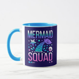 Taza Feliz Cumpleaños Diseño de Fiesta de Sirenas en el