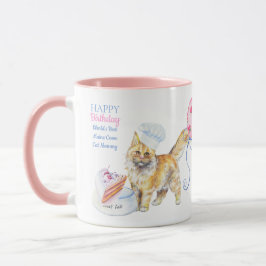 Taza Feliz cumpleaños Maine Coon Cat Mom - Personalizad