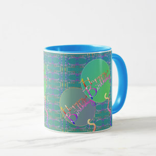 Taza "Feliz Cumpleaños" Mano Escribió Mug