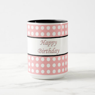 Taza Feliz cumpleaños Polka Dot