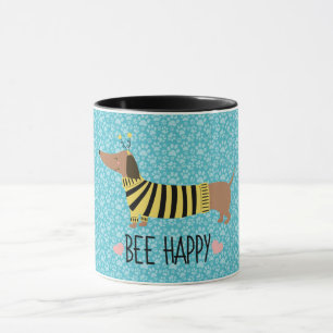 Taza Feliz Dachshund Bumblebee Mug