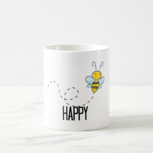 Taza feliz de la "abeja" para el amante del café