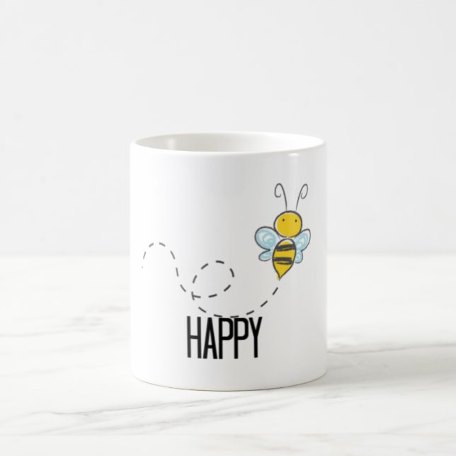 Taza feliz de la "abeja" para el amante del café (Centro)