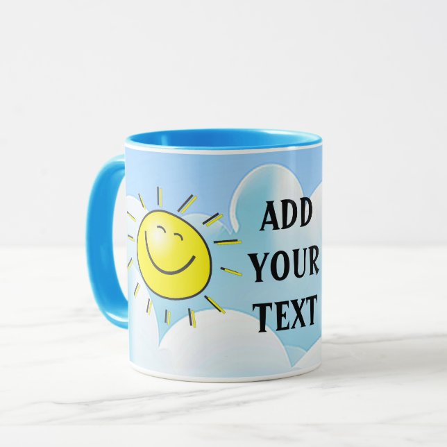 Taza feliz de la bebida de Sun (Anverso izquierdo)