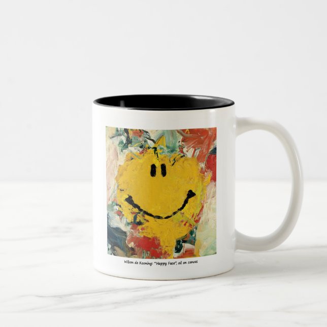Taza feliz de la cara de Willem de Kooning (Derecha)